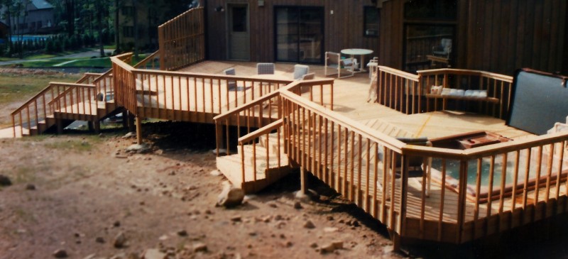 Multi-Level Sauna Deck